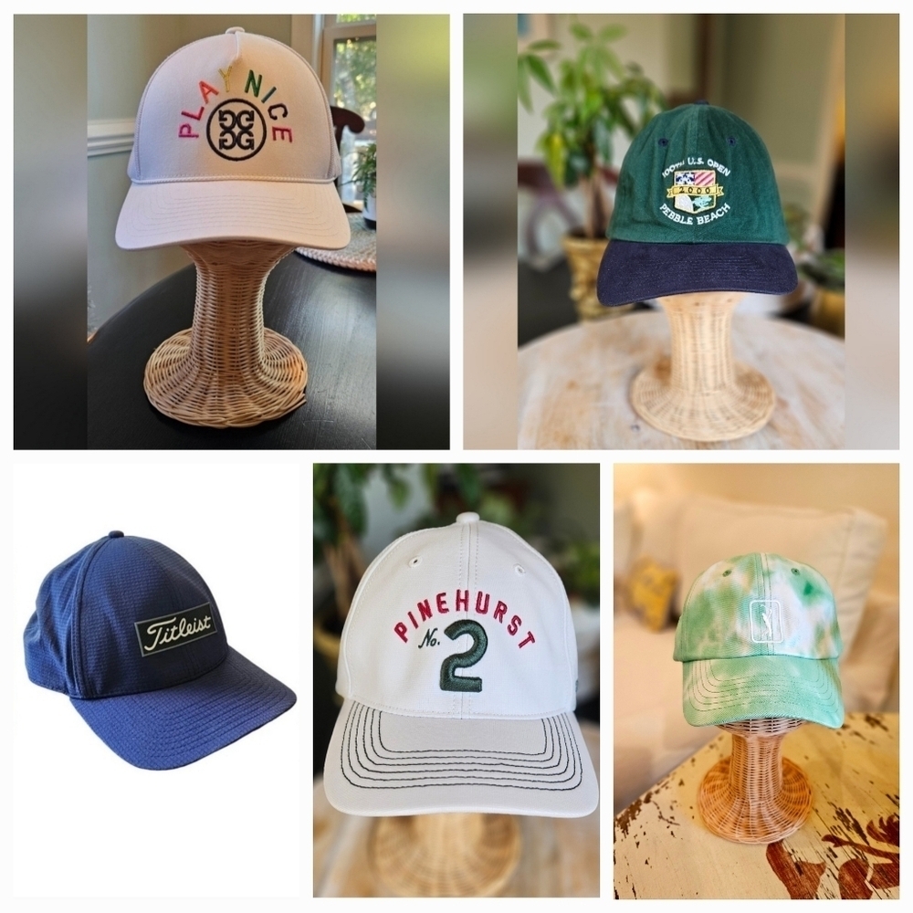 Titleist, G/Fore, Pinehurst, PGA Tour and Pebble Beach Golf Hats